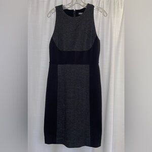 Vince Black and Grey Wool Blend Sheath Dress - Size 4